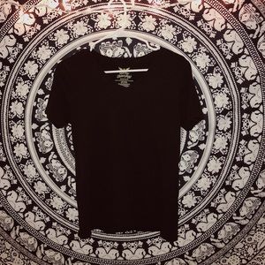 Black V-Neck Faded Glory T-shirt